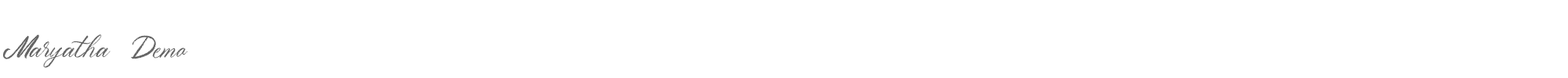 Sample characters Maryatha Font